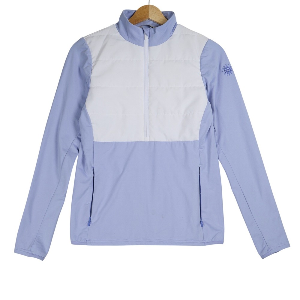 Straight Down Womens XS Lavender Purple White Quarter Zip Golf Jacket Pullover